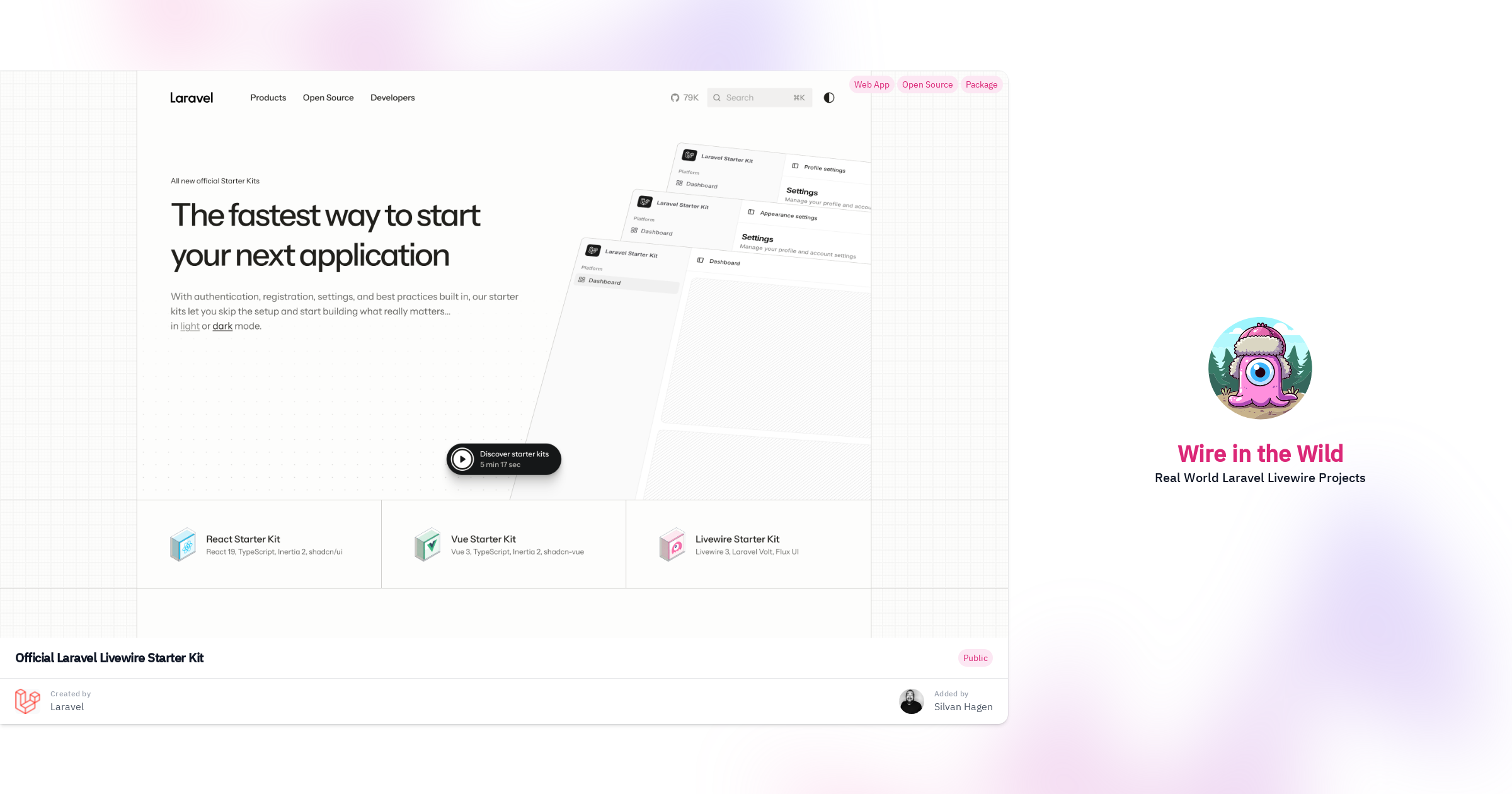 Official Laravel Livewire Starter Kit | Wire in the Wild